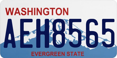 WA license plate AEH8565