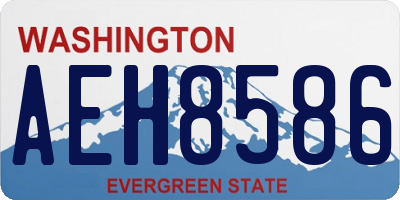 WA license plate AEH8586
