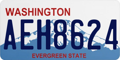 WA license plate AEH8624