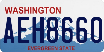 WA license plate AEH8660