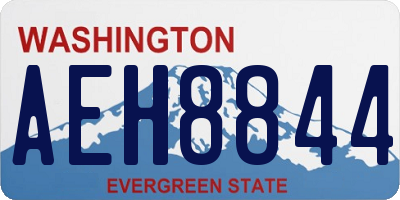 WA license plate AEH8844