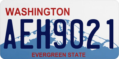 WA license plate AEH9021