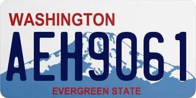 WA license plate AEH9061