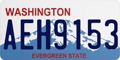 WA license plate AEH9153