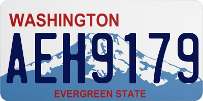 WA license plate AEH9179