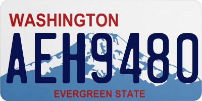 WA license plate AEH9480