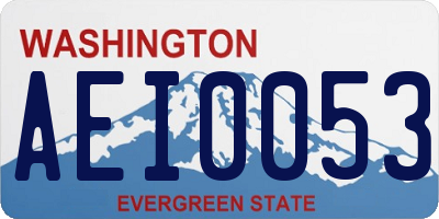 WA license plate AEI0053
