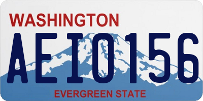 WA license plate AEI0156