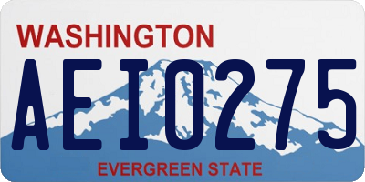 WA license plate AEI0275