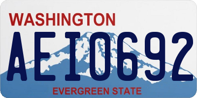 WA license plate AEI0692