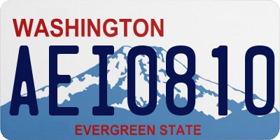 WA license plate AEI0810