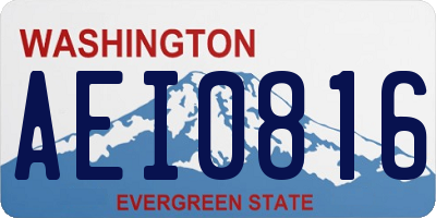 WA license plate AEI0816