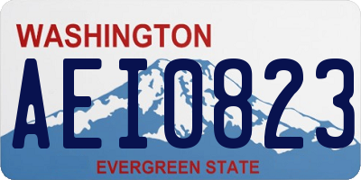WA license plate AEI0823