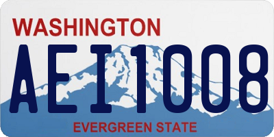 WA license plate AEI1008