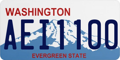 WA license plate AEI1100