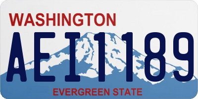 WA license plate AEI1189