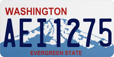 WA license plate AEI1275