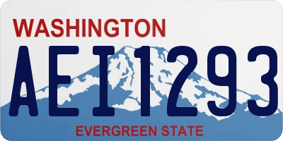 WA license plate AEI1293