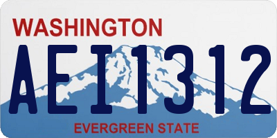 WA license plate AEI1312