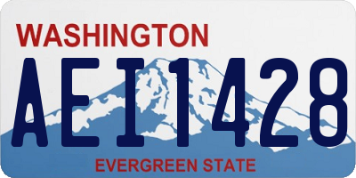WA license plate AEI1428