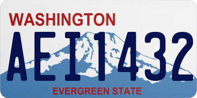 WA license plate AEI1432