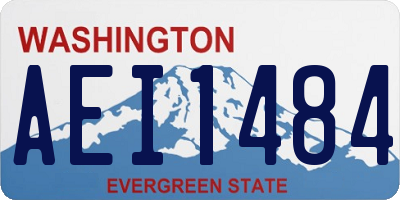 WA license plate AEI1484