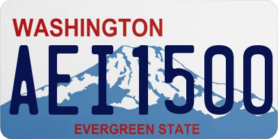 WA license plate AEI1500