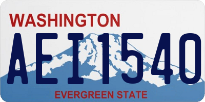 WA license plate AEI1540