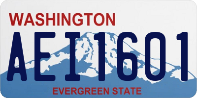 WA license plate AEI1601