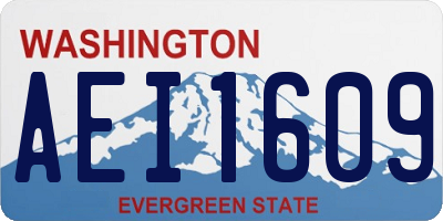 WA license plate AEI1609