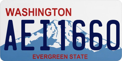 WA license plate AEI1660