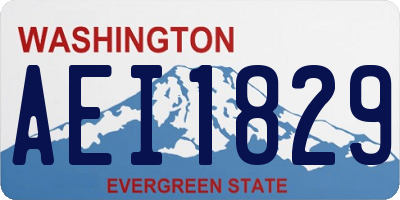 WA license plate AEI1829