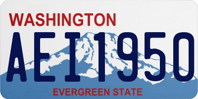 WA license plate AEI1950