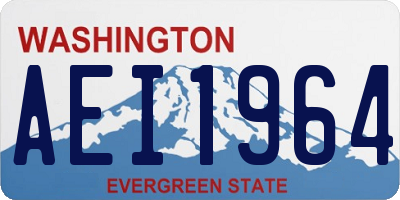 WA license plate AEI1964