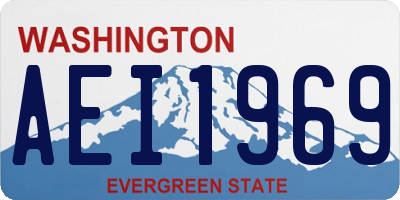 WA license plate AEI1969