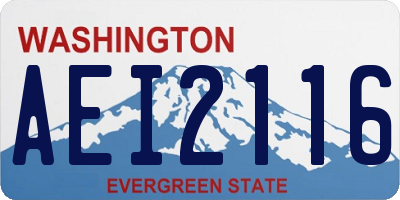 WA license plate AEI2116