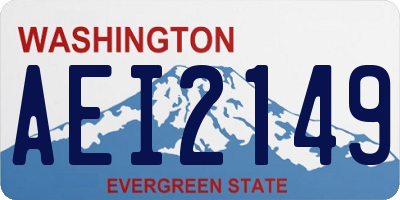 WA license plate AEI2149
