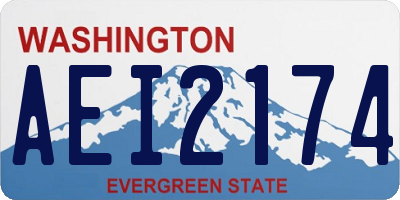 WA license plate AEI2174