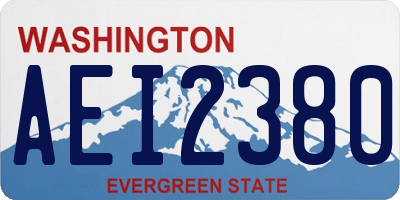 WA license plate AEI2380