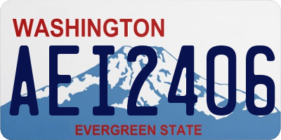 WA license plate AEI2406