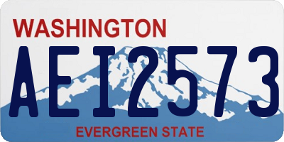 WA license plate AEI2573