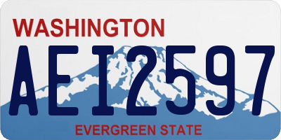 WA license plate AEI2597