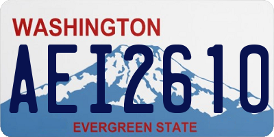 WA license plate AEI2610