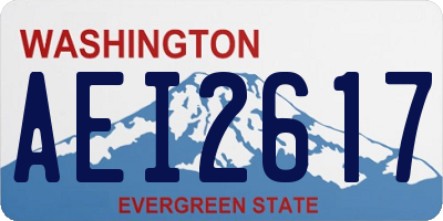 WA license plate AEI2617