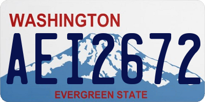 WA license plate AEI2672