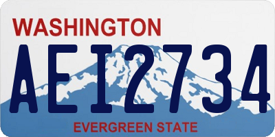 WA license plate AEI2734