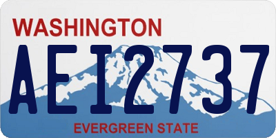 WA license plate AEI2737