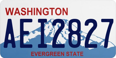 WA license plate AEI2827