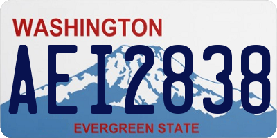 WA license plate AEI2838