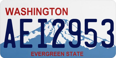 WA license plate AEI2953